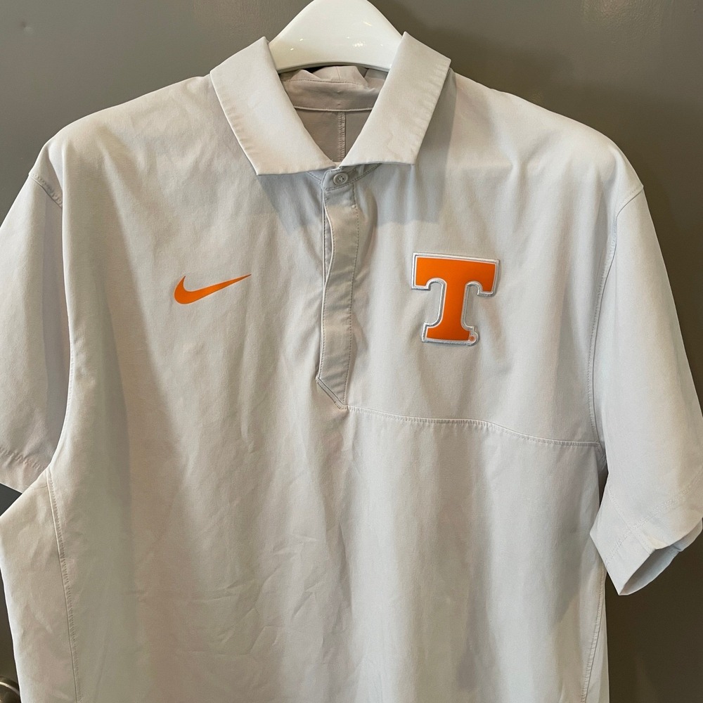 Nike Tennessee Volunteers Mens XL Grey Short Sleeve Performance Polo Shirt